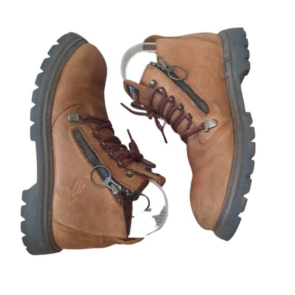 Harley-Davidson Shoes - Vintage Harley Davidson Chunky Lace Up Leather Boots Y2K